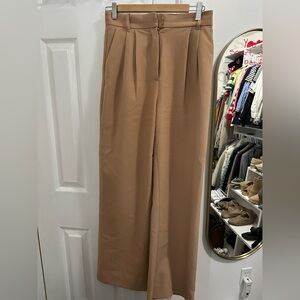 Abercrombie & Fitch Camel Wide-Leg Trousers